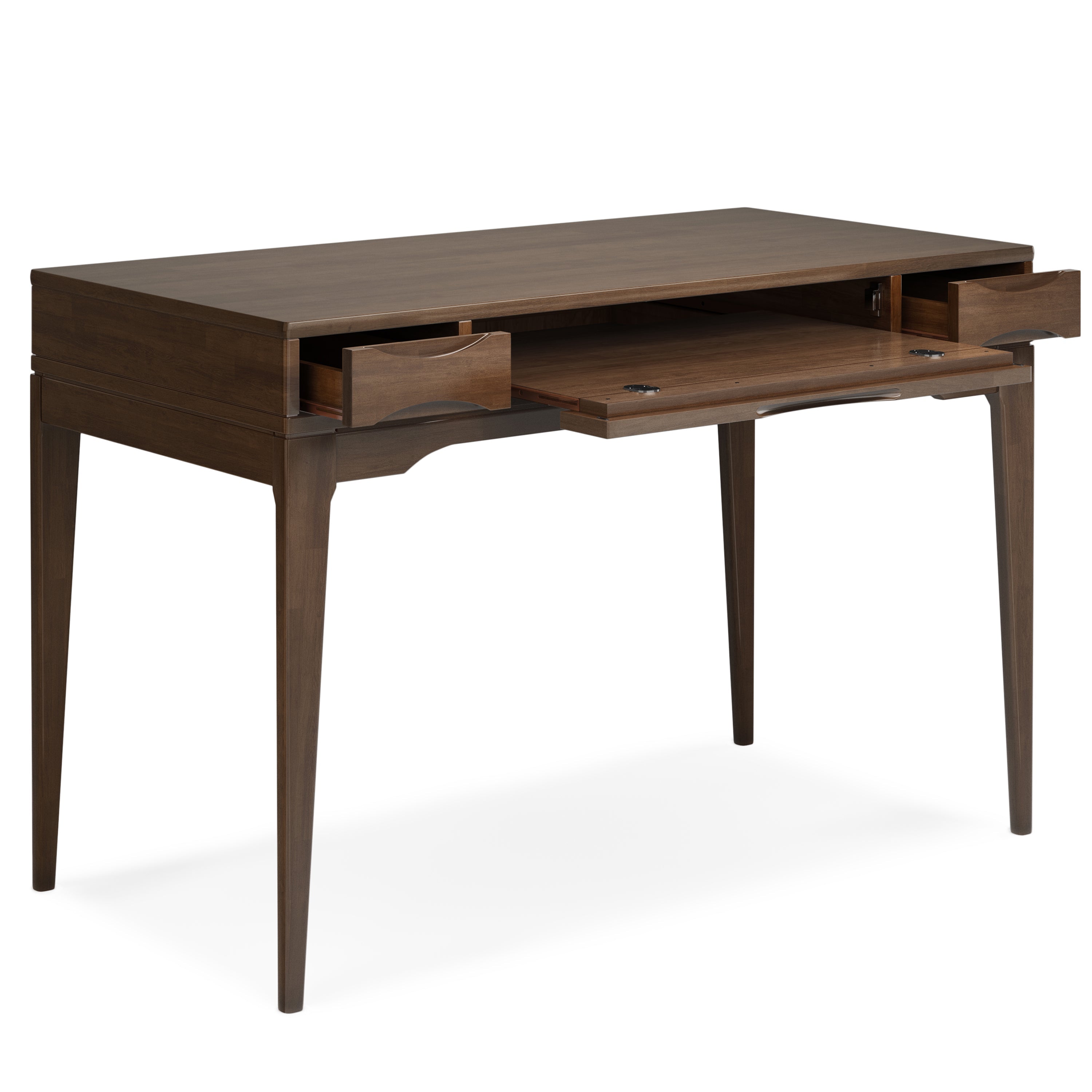 Harper 48" Wide Solid Hardwood Mid-Century Modern Small Desk