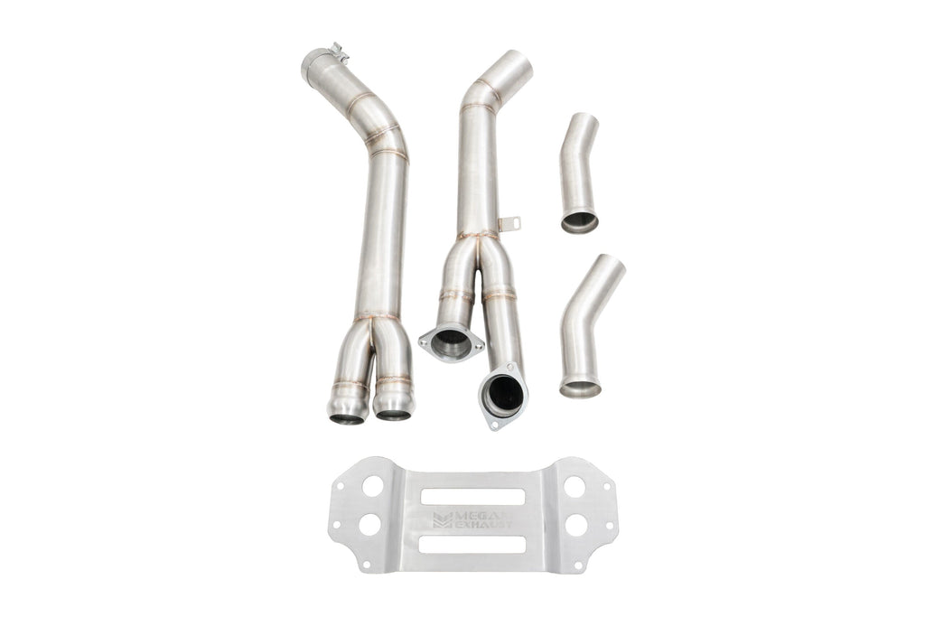 Megan Racing Midpipe Cut N Clamp for BMW M2 G87 2023+ T 304 Stainless Steel - LW-MIDPIPE-BG87