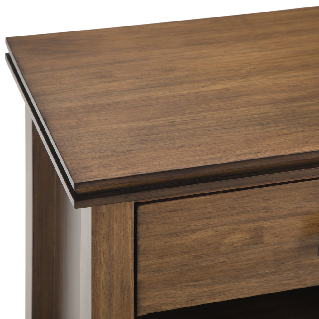 Artisan 24 Inch Wide Solid Wood Bedside Table in Rustic