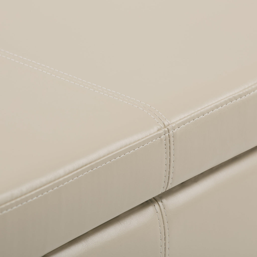 Avalon 48 Inch Wide Storage Ottoman Bench in Satin