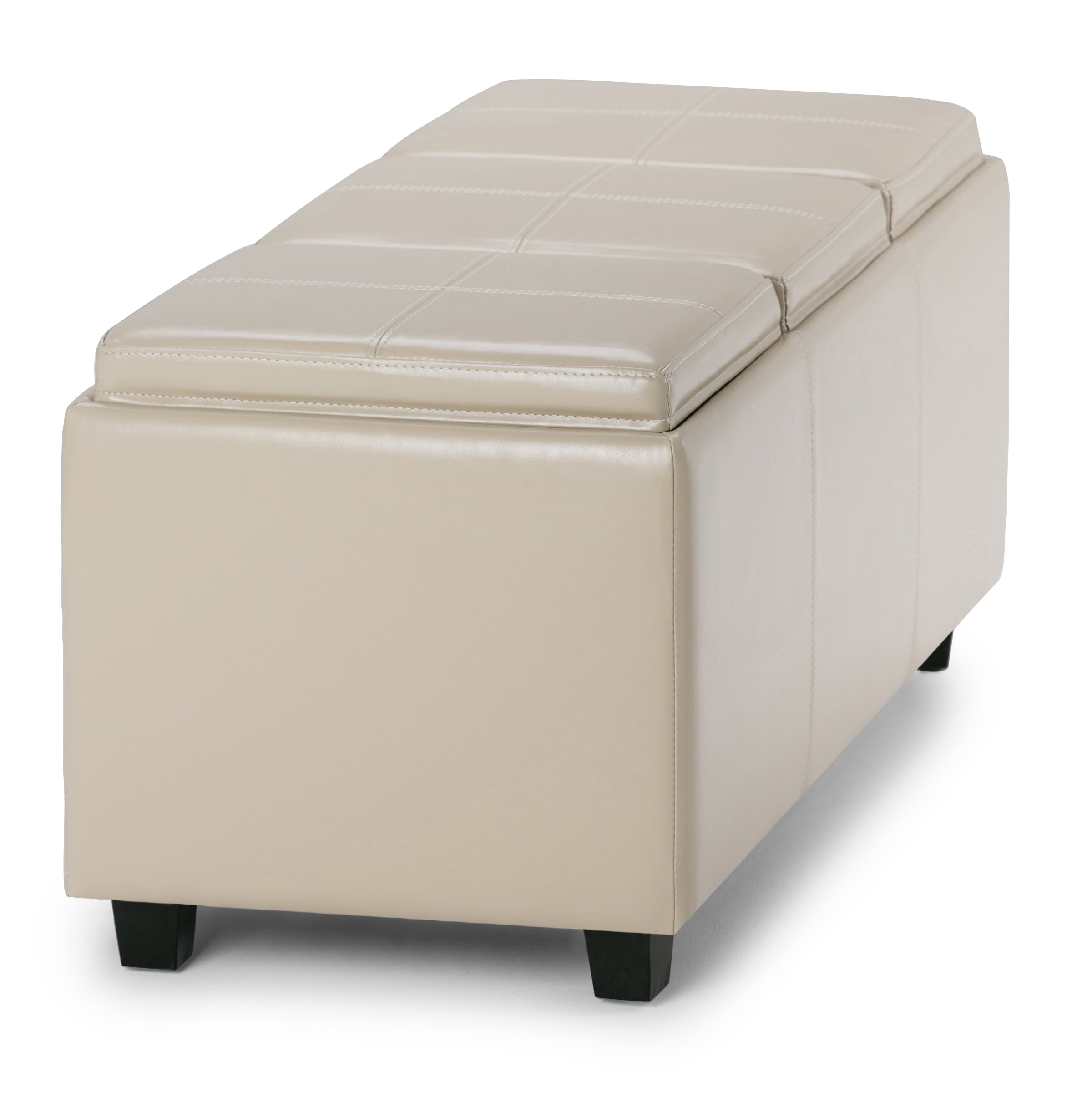 Avalon 42 Inch Wide Storage Ottoman in Satin