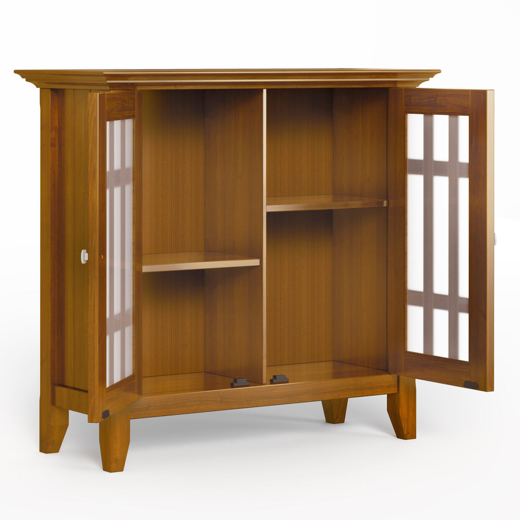 Bedford 32 Inch Wide Solid Wood Low Storage Media Cabinet