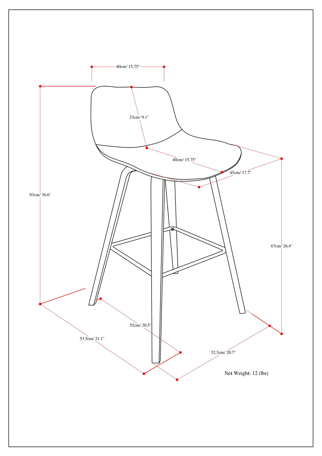 Randolph Bentwood Counter/Bar Height Stool (Set of 2)