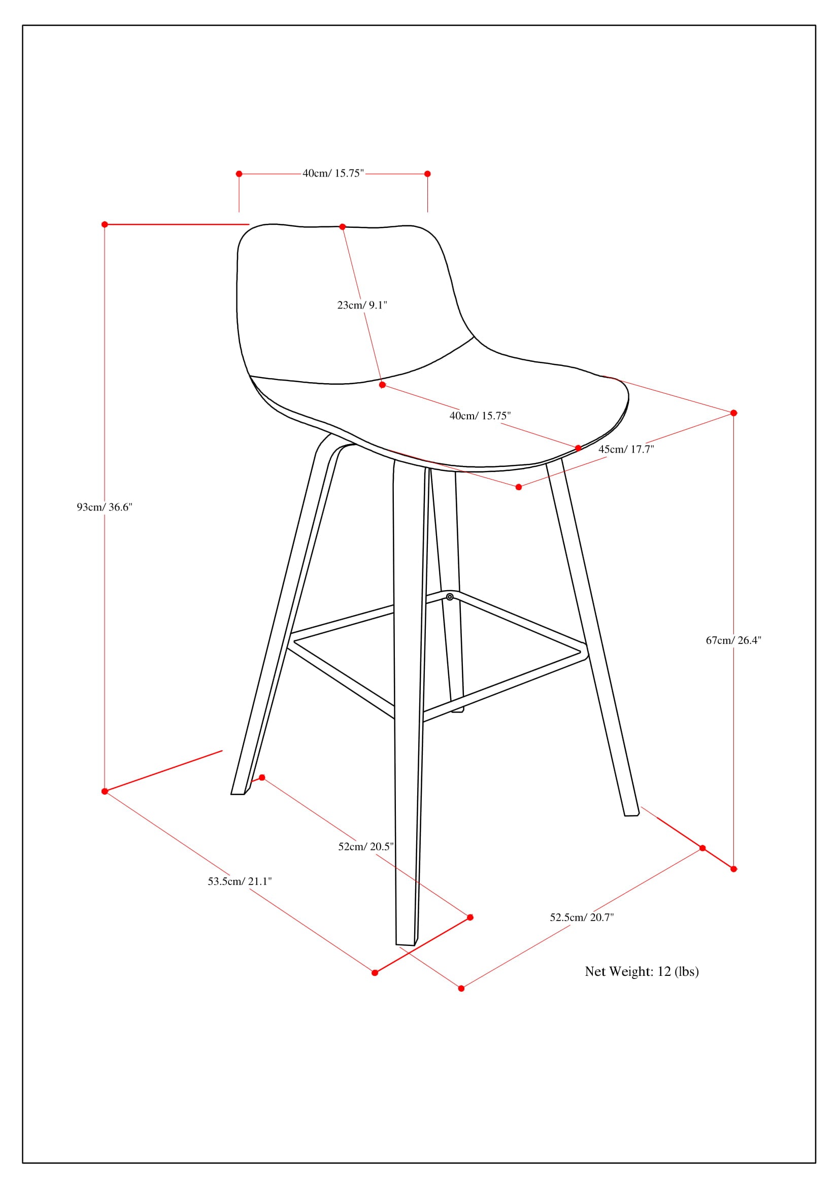 Randolph Bentwood Counter/Bar Height Stool (Set of 2)