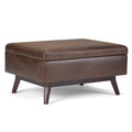 Owen 34 Inch Wide Coffee Table Storage Ottoman