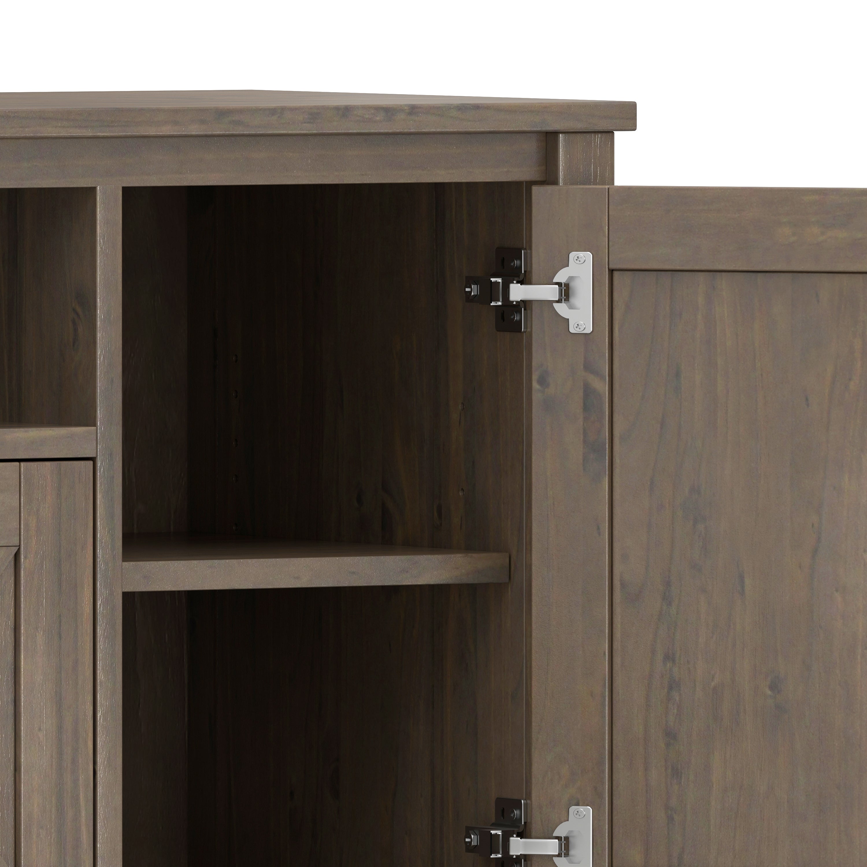 Ela 72 Inch Wide Solid Wood TV Stand in Smokey