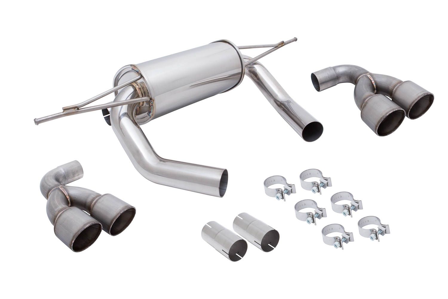 Megan Racing Axle Back Exhaust for BMW M4 F82 2015+ Stainless T-304 Quad Tip - Various Finishes