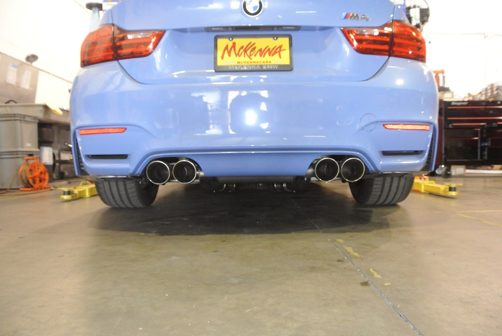 Megan Racing Axle Back Exhaust for BMW M4 F82 2015+ Stainless T-304 Quad Tip - Various Finishes