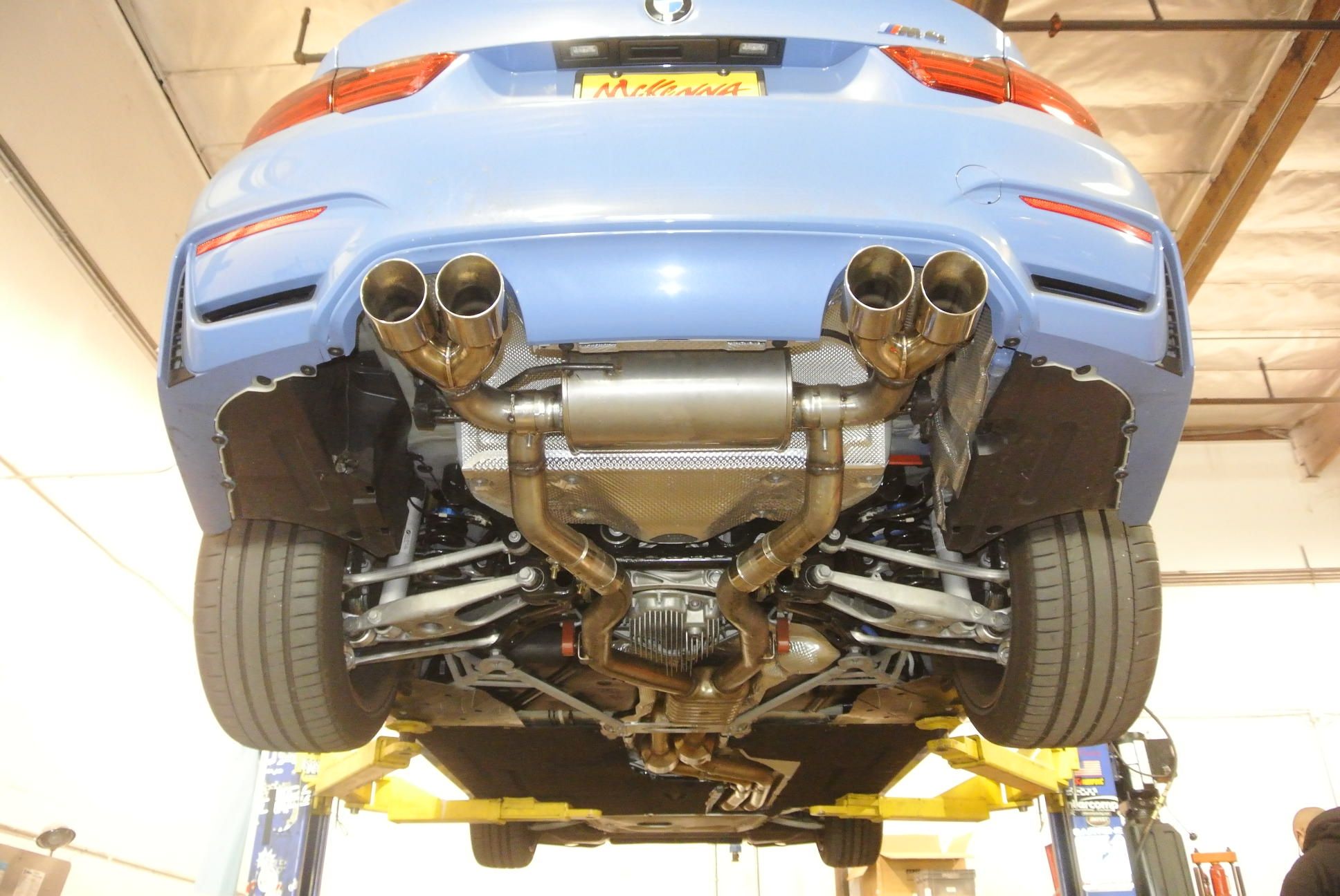 Megan Racing Axle Back Exhaust for BMW M4 F82 2015+ Stainless T-304 Quad Tip - Various Finishes