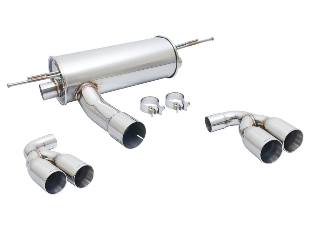 Megan Racing Axle Back Exhaust for 2016+ BMW M2 F87 - T-304 Stainless Steel, Black Chrome Finish