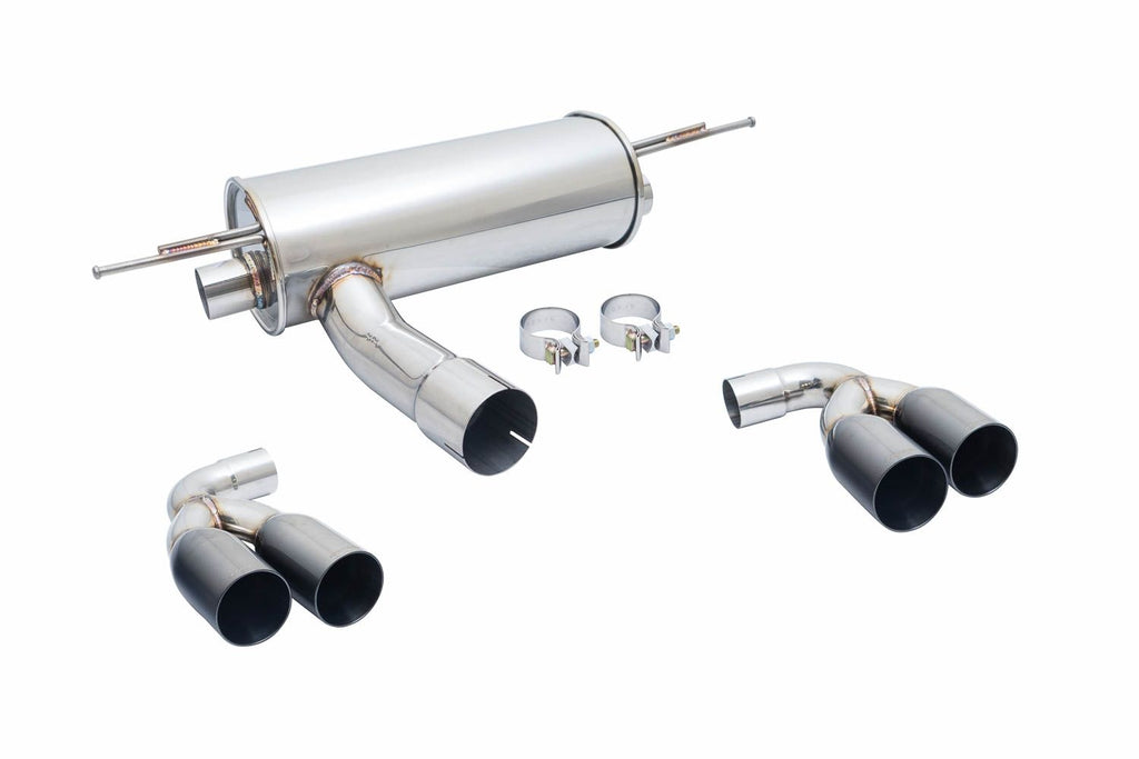 Megan Racing Axle Back Exhaust for 2016+ BMW M2 F87 - T-304 Stainless Steel, Black Chrome Finish