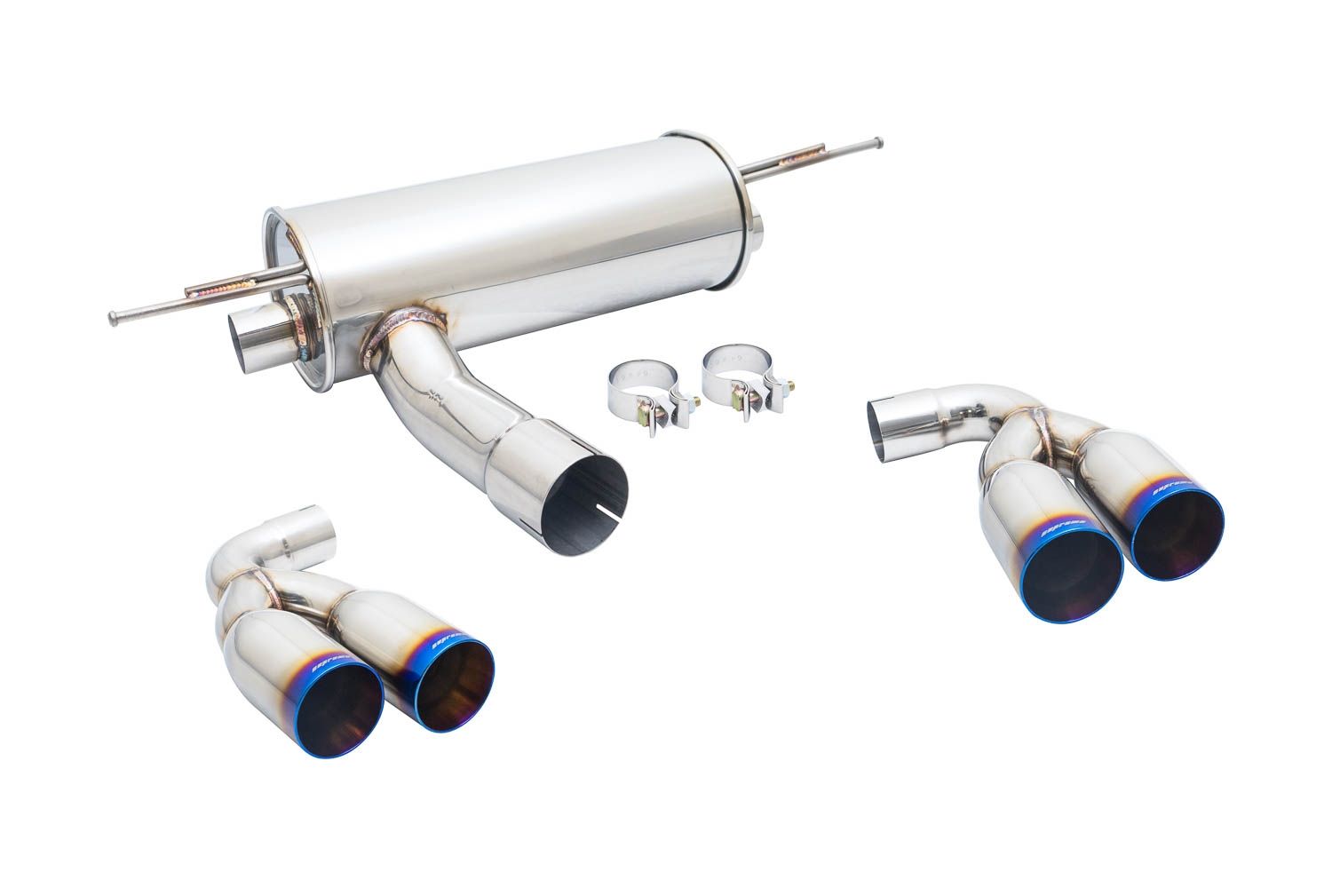 Megan Racing Axle Back Exhaust for 2016+ BMW M2 F87 - T-304 Stainless Steel, Black Chrome Finish