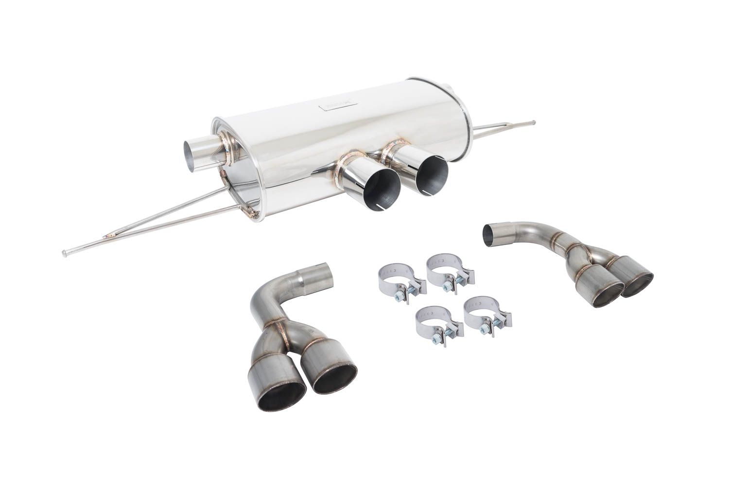 Megan Racing Axle Back for 2015+ BMW X5M (F85) / 2014+ BMW X6M (F16) - T-304 Stainless Steel Quad Exhaust Tip 63mm ID 90mm OD