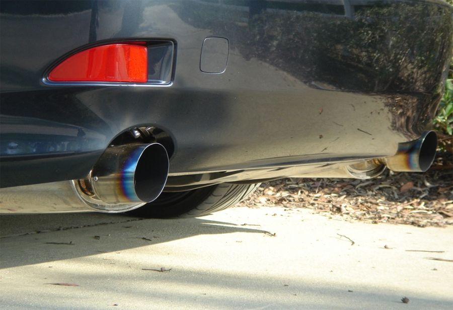 Megan Racing Axle Back Exhaust OE-RS for Lexus IS250/IS350 2006-2013 4" Titanium Tips T-304 Stainless Steel 2.5" Piping - MR-ABE-LI0625