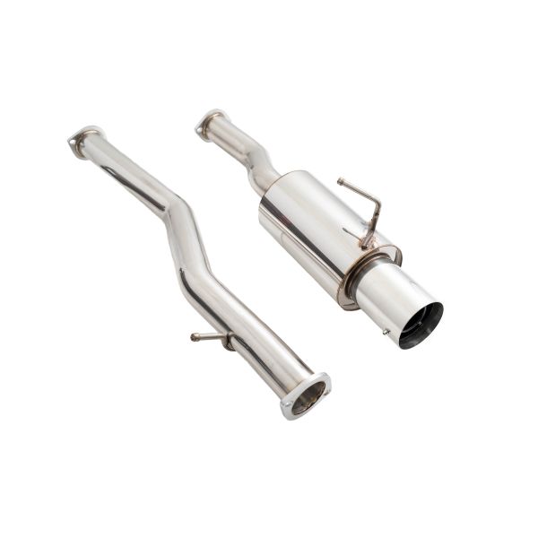 Megan Racing Single Exit Exhaust for 2009-2021 Nissan 370z – SUS-304 Stainless Steel, CNC Flanges, 2.5" Tubing, 4.5" Tip, 1-Year Warranty