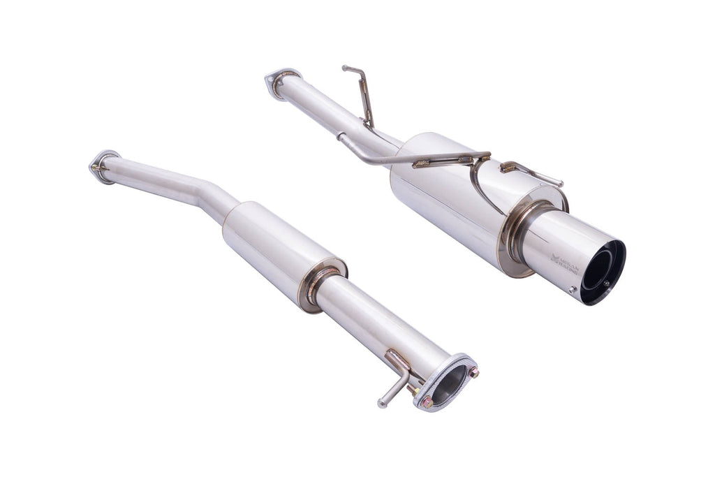 Megan Racing Cat-Back Turbo Exhaust System for Nissan 240SX 1995-1998, 3-Inch Pipe with Short Tip