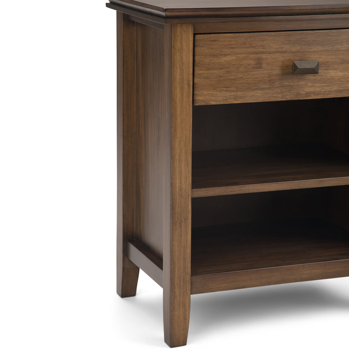 Artisan 24 Inch Wide Solid Wood Bedside Table in Rustic