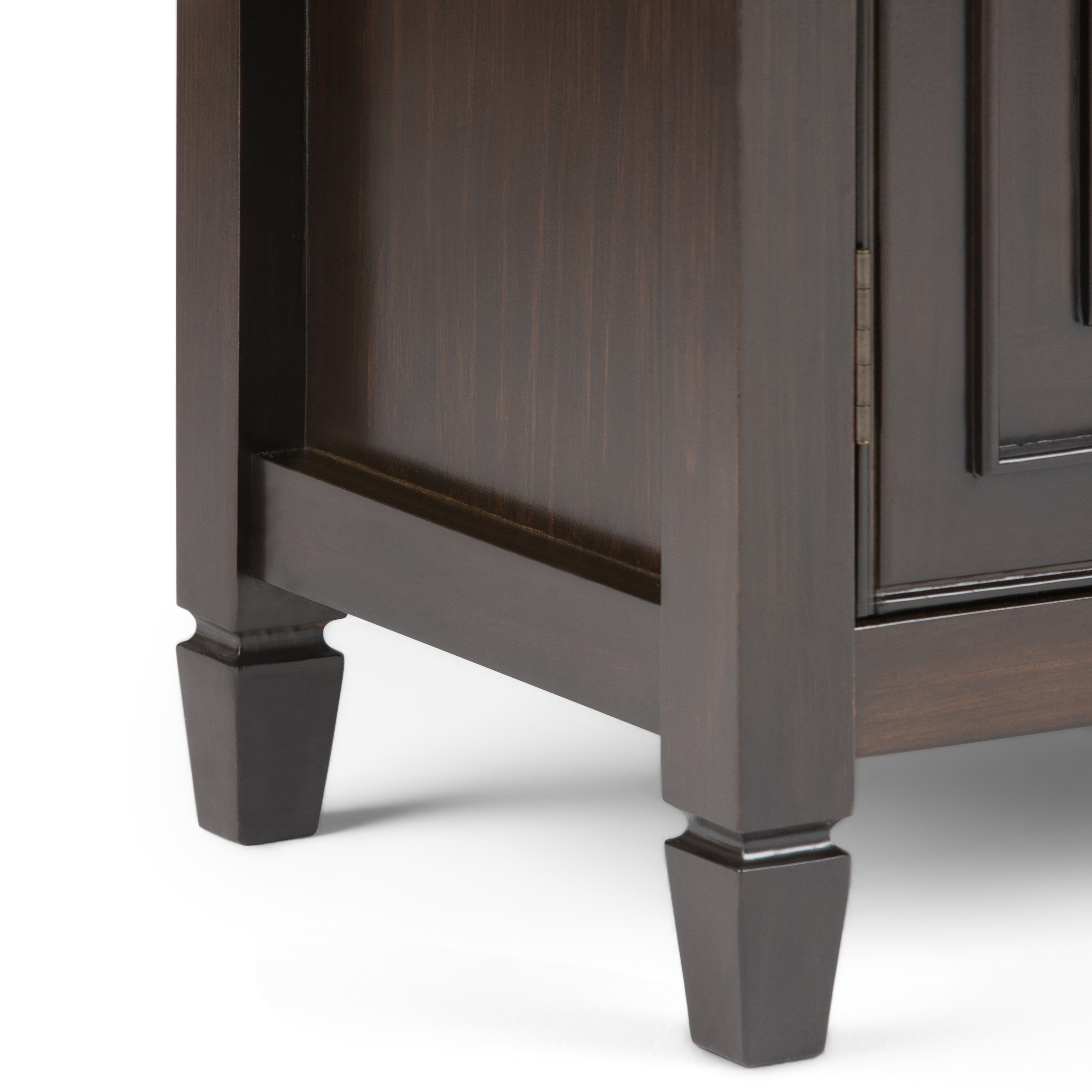 Connaught Solid Wood Entryway Storage Cabinet in Dark Chestnut