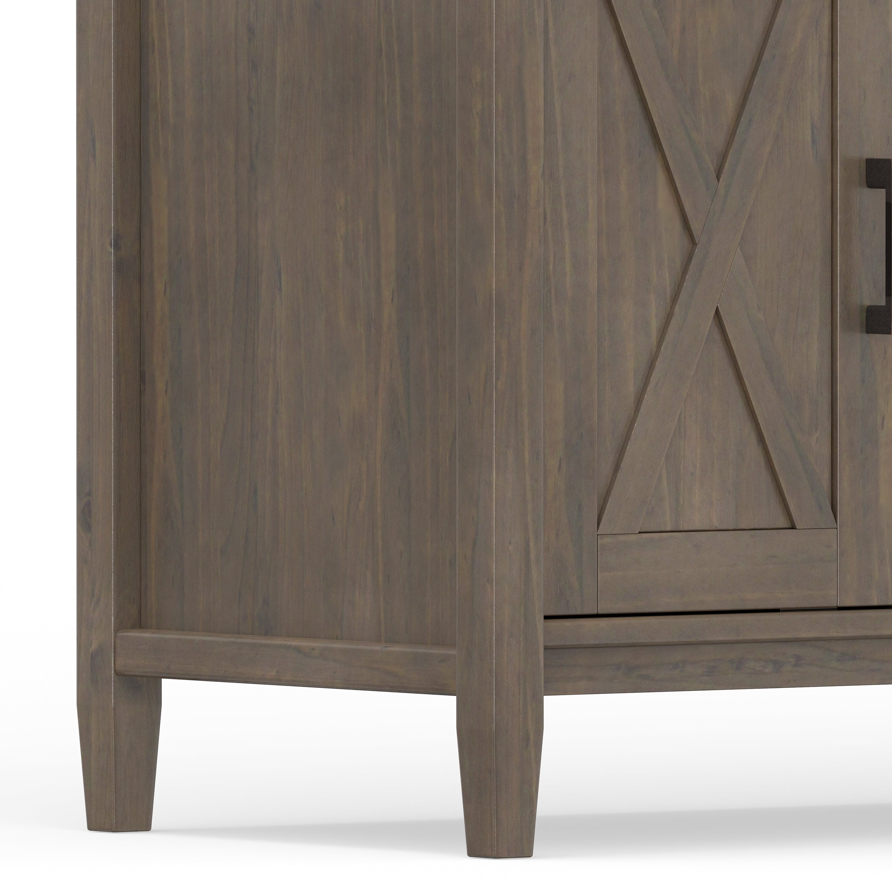 Ela 72 Inch Wide Solid Wood TV Stand in Smokey