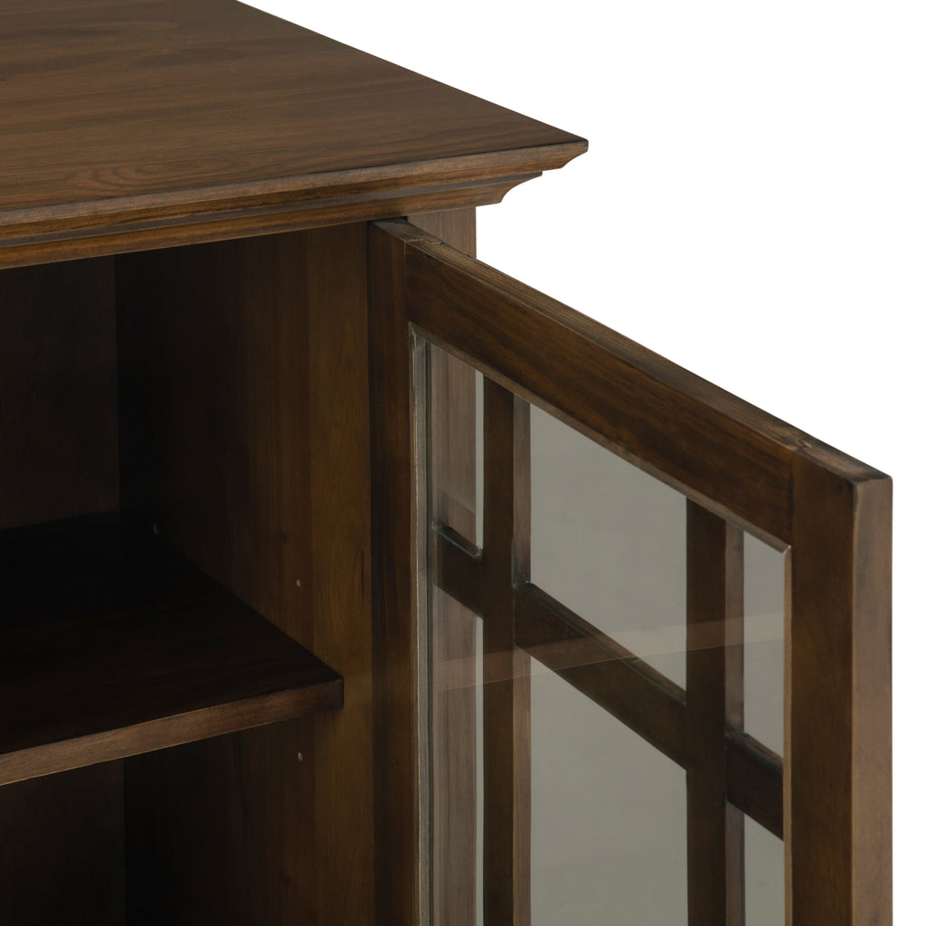 Bedford 39 Inch Wide Solid Wood Medium Storage Cabinet in Rustic