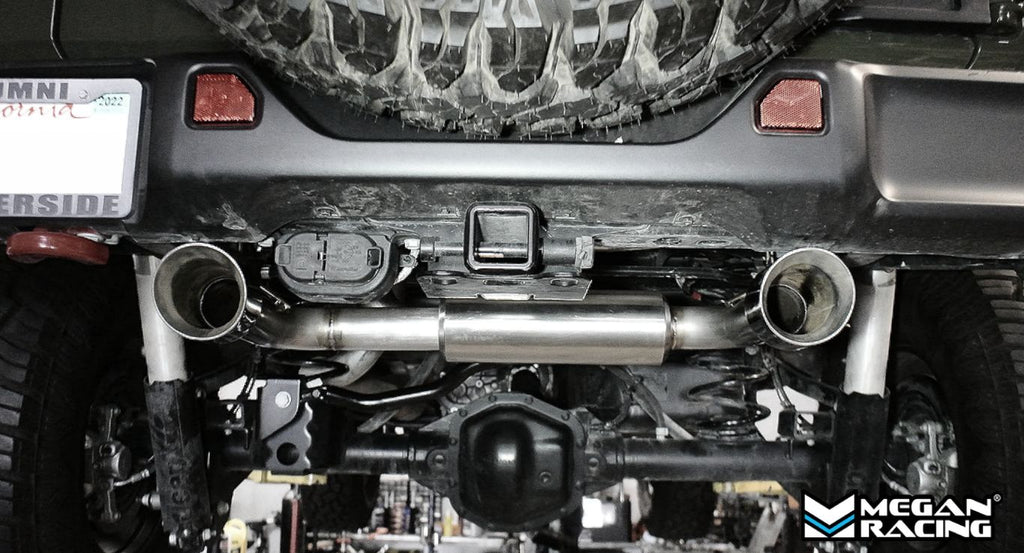 Megan Racing Axle-Back Exhaust System for Jeep Wrangler Unlimited JL 2018+ T-304 Stainless Steel - MR-ABE-JJLU18