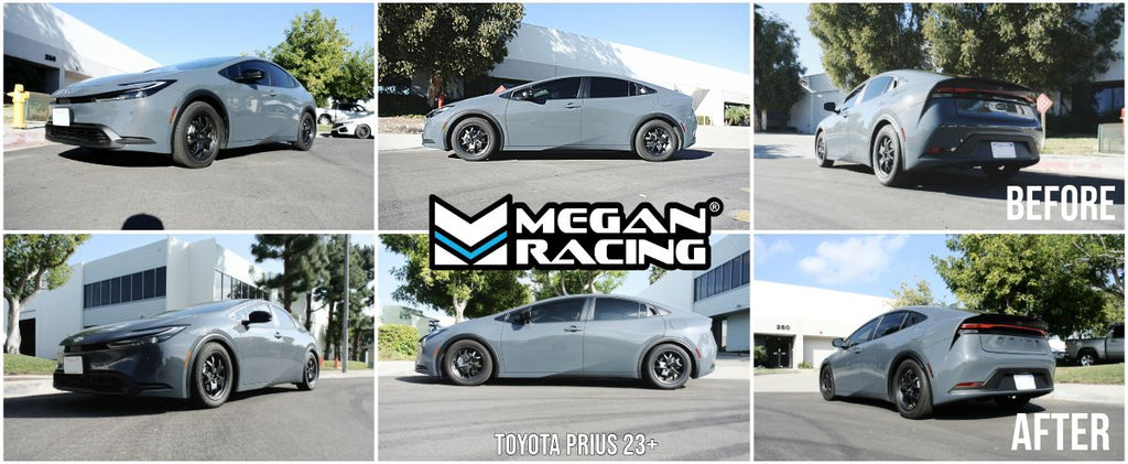 Megan Racing - Coilover Damper Kit for Toyota Prius 2023+ AWD EXC PRIME, Full Length Adjustable, 5kgf/mm Spring Rate, Monotube MR-CDK-TP23-EZII