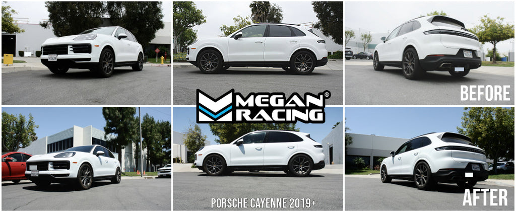 Megan Racing Lowering Springs for 2019+ Porsche Cayenne (Excludes GTS, Hybrid) SAE 9254 Cold Wound Steel Powder-Coated Finish MR-LS-PC19