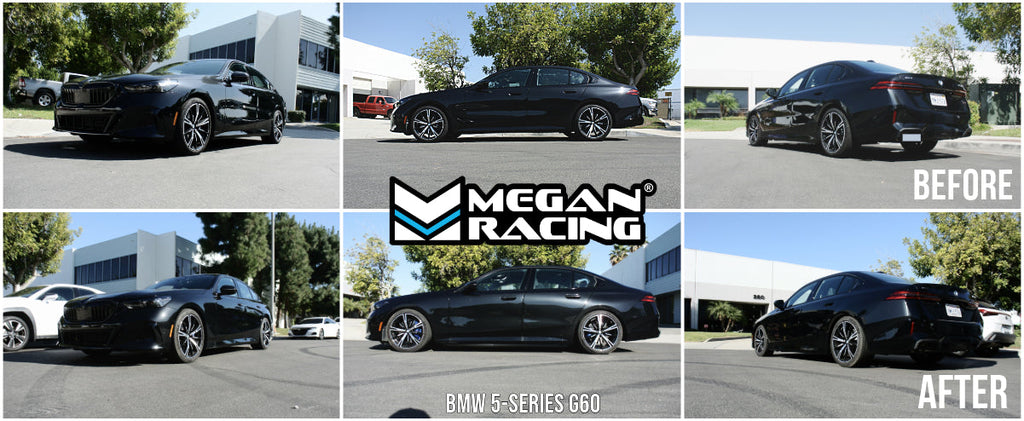 Megan Racing Euro Series Coilover Kit for 2024 BMW 5‑Series G60 AWD – 30‑click damping, monotube, full-length adjustability - MR-CDK-BG60X-EU