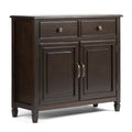 Connaught Solid Wood Entryway Storage Cabinet in Dark Chestnut