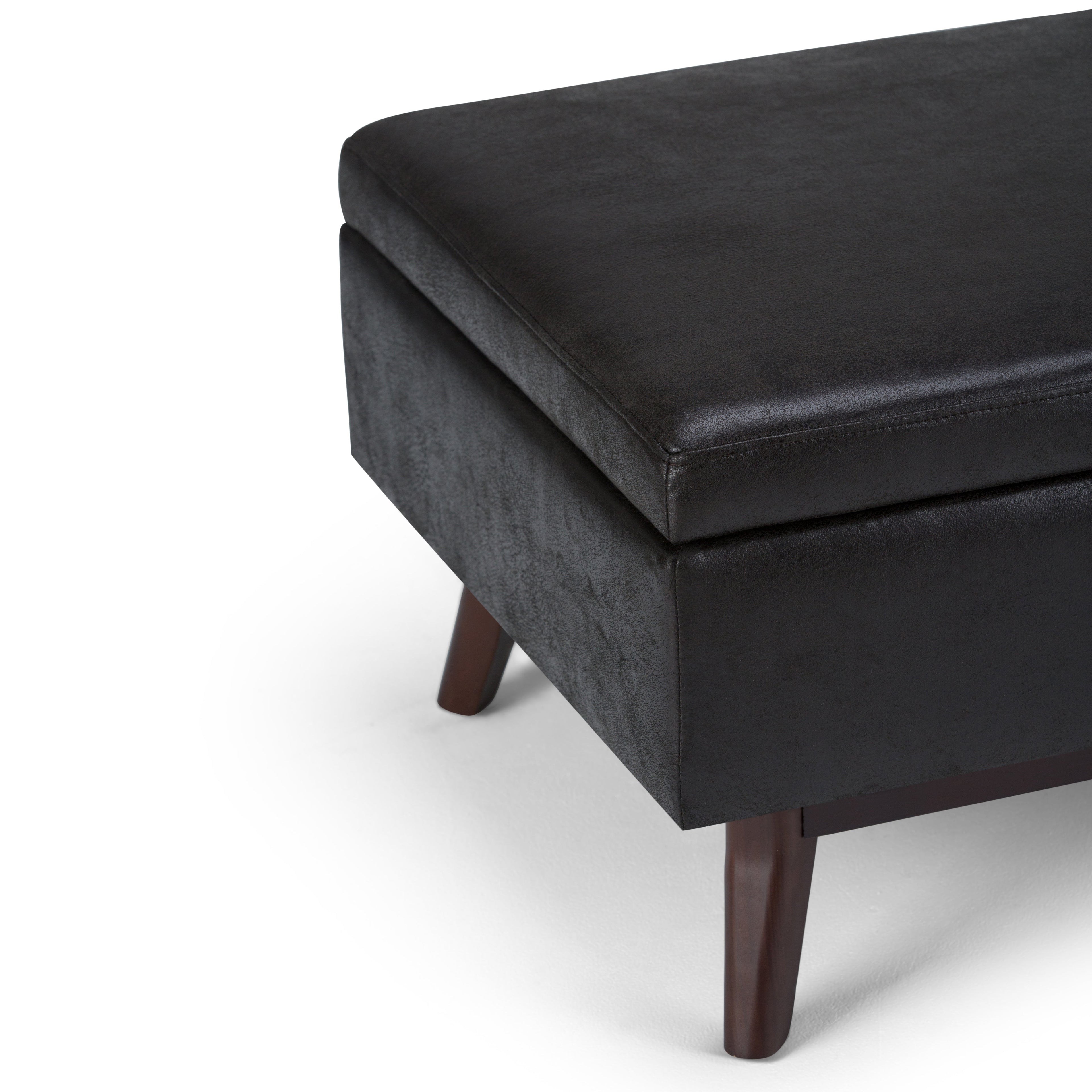 Owen 34 Inch Wide Coffee Table Storage Ottoman in Distressed