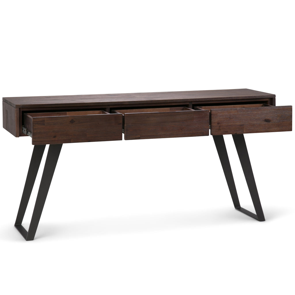 Lowry 60 Inch Wide Solid Acacia Wood Console Sofa Table