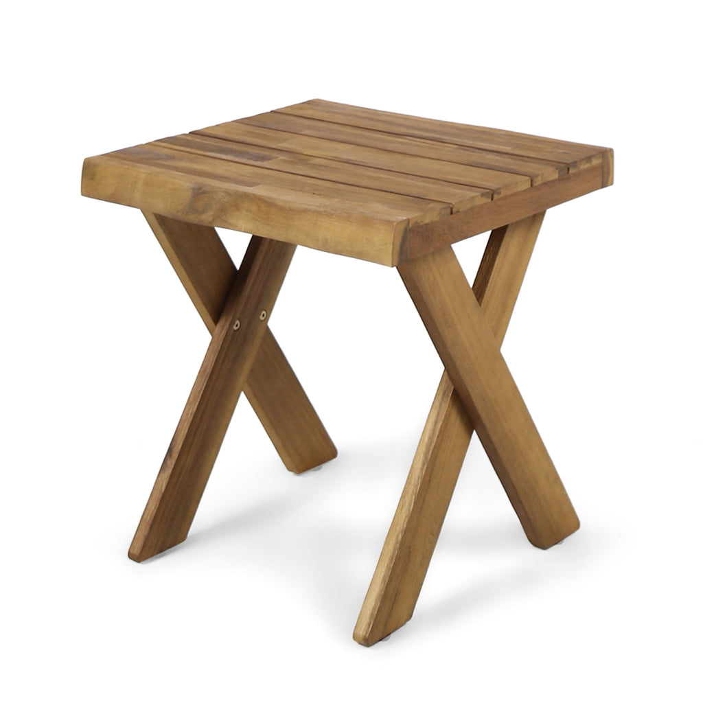 Acacia Wood Side Table
