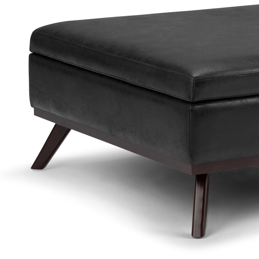 Owen 36 Inch Wide Square Coffee Table Storage Ottoman