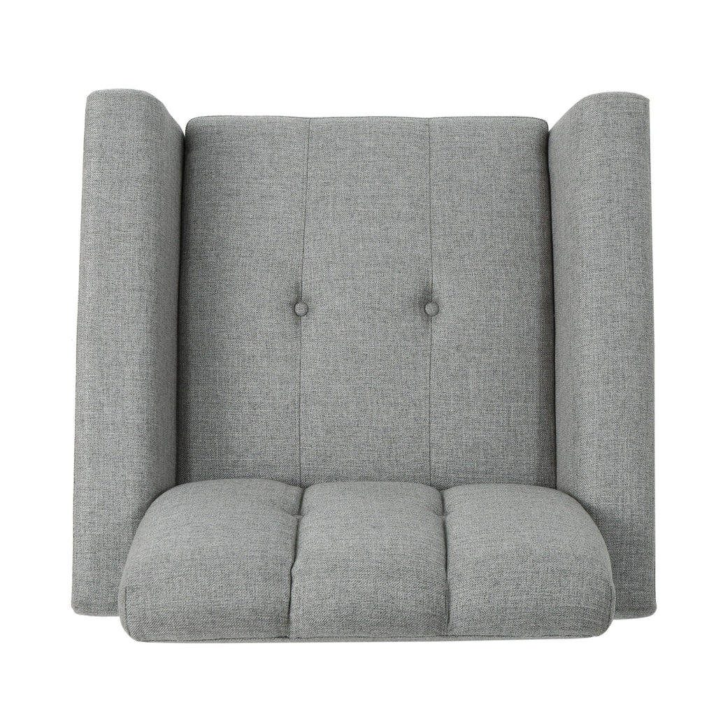 Mid Century Fabric Channel Stitch Club Chair