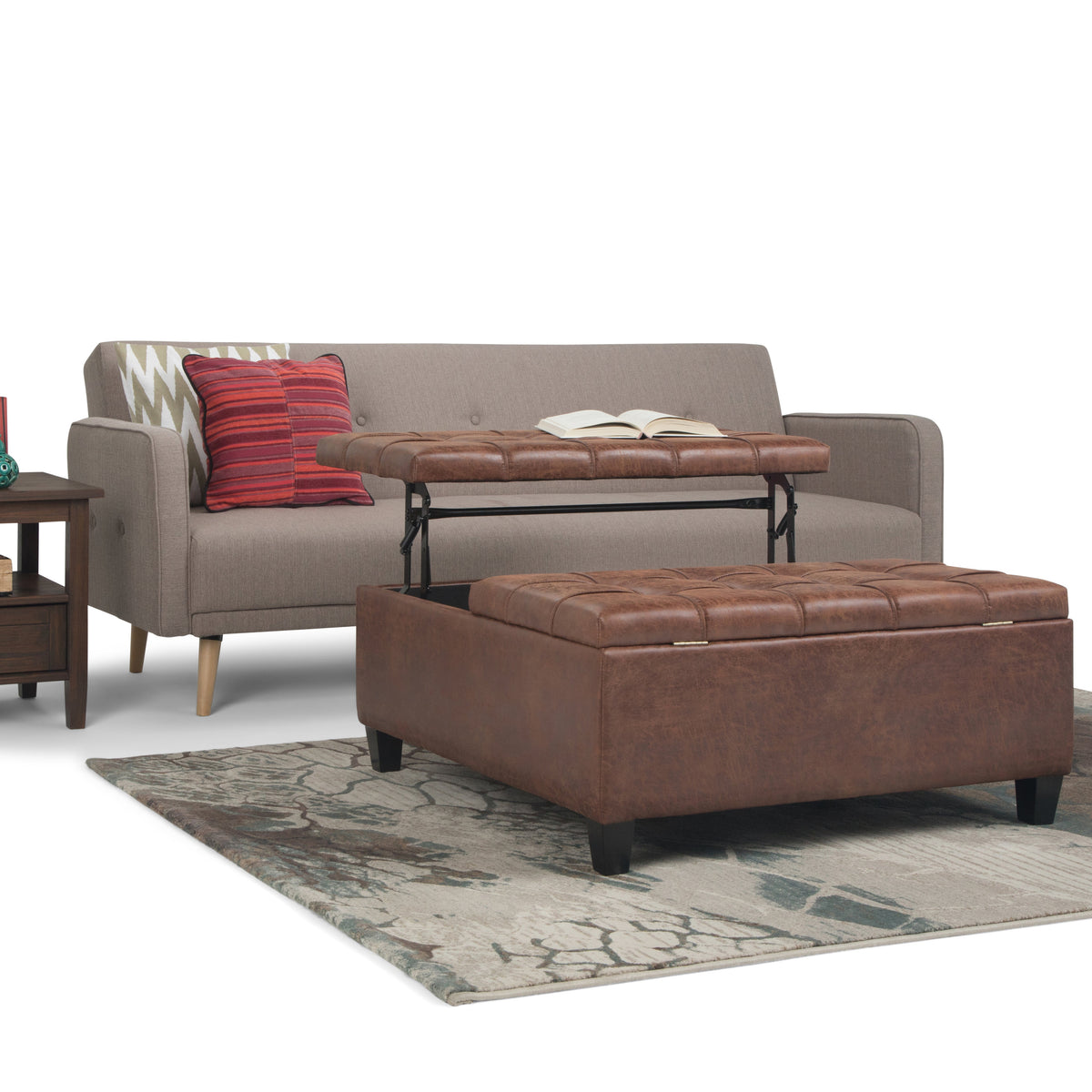 Harrison 36 Inch Wide Coffee Table Storage Ottoman
