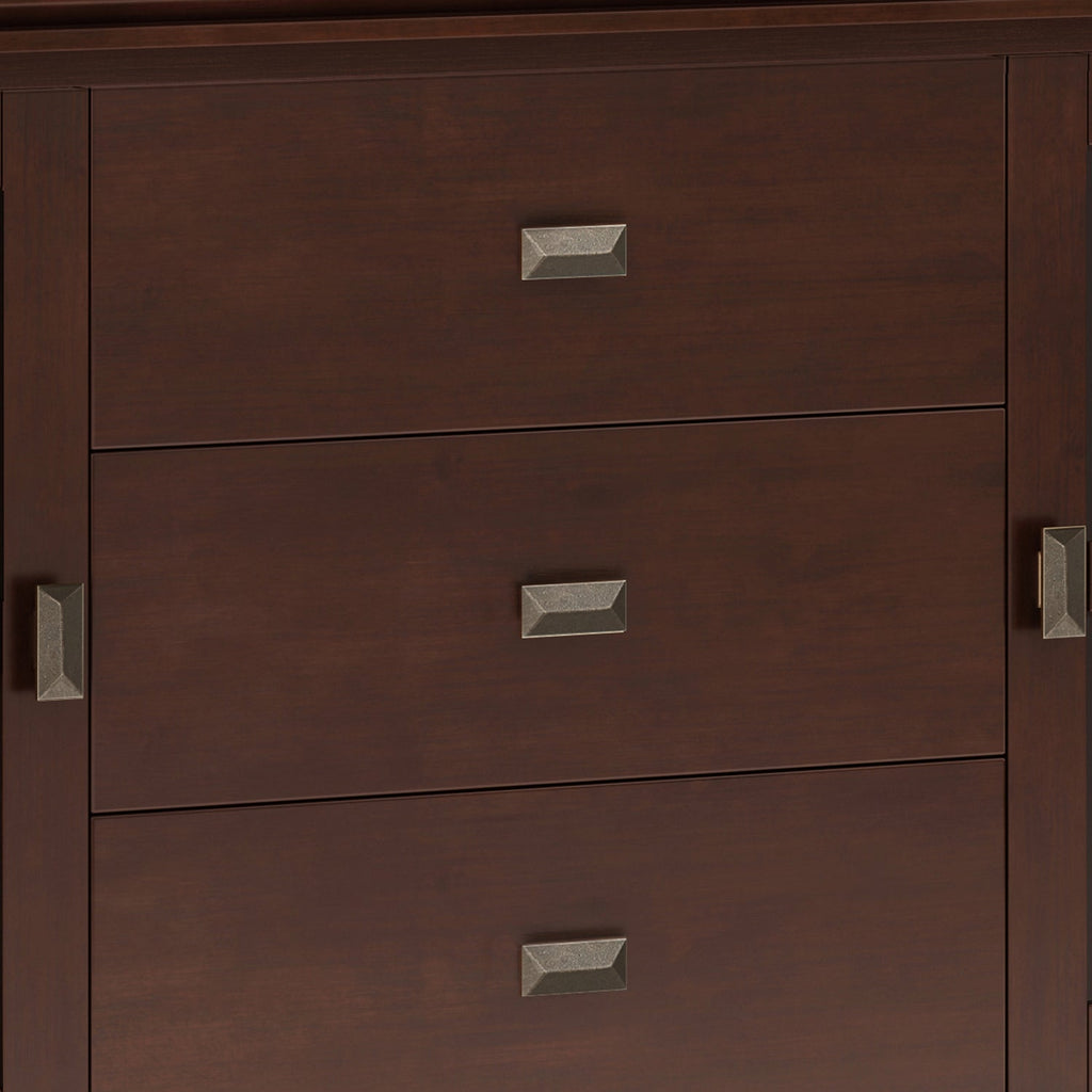 Artisan 60 Inch Wide Solid Wood Large Sideboard Buffet in Russet