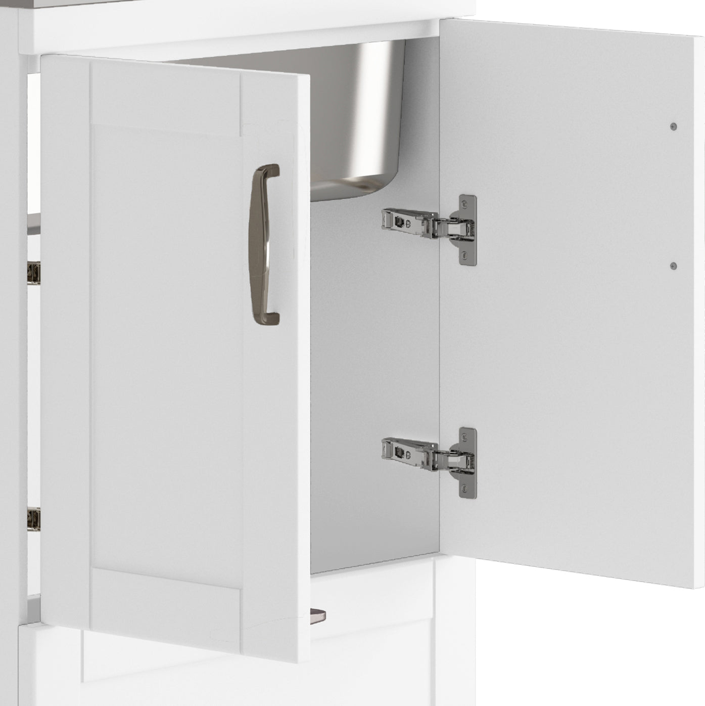 Reed Deluxe 24" Laundry Cabinet with Pull-out Faucet and Stainless Steel Sink