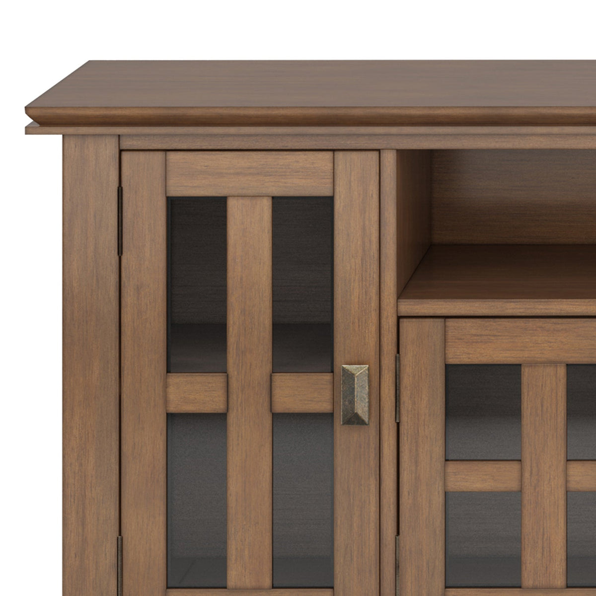 Artisan 72 Inch Wide Solid Wood TV Stand in Rustic