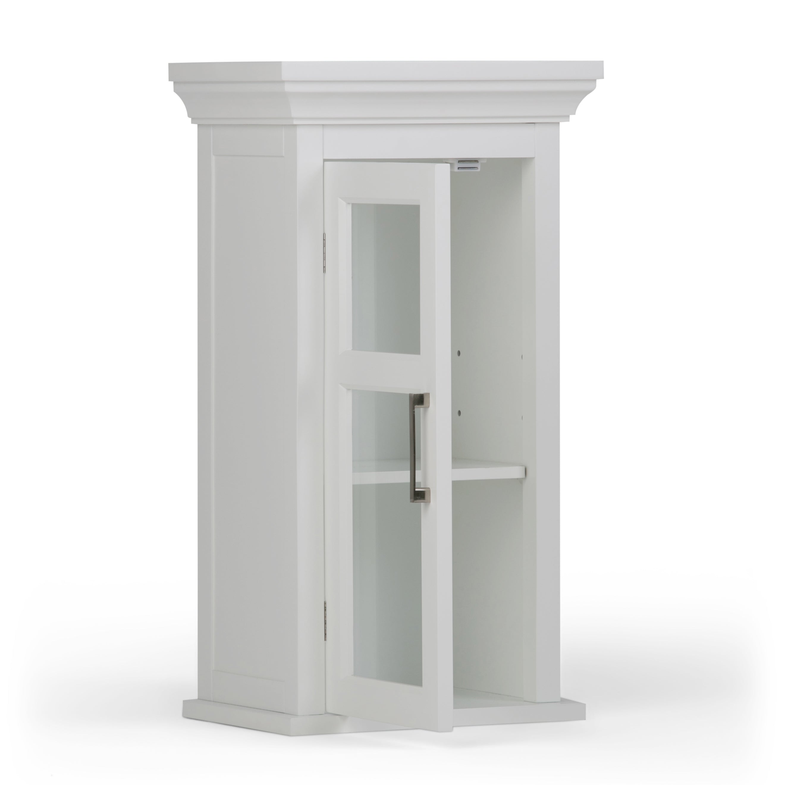 Avington 15 Inch Wide Solid Wood Single Door Wall Cabinet in Pure
