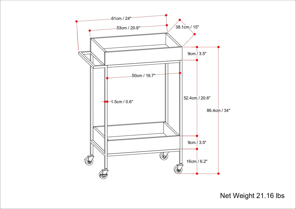 Simons 24" Bar Cart