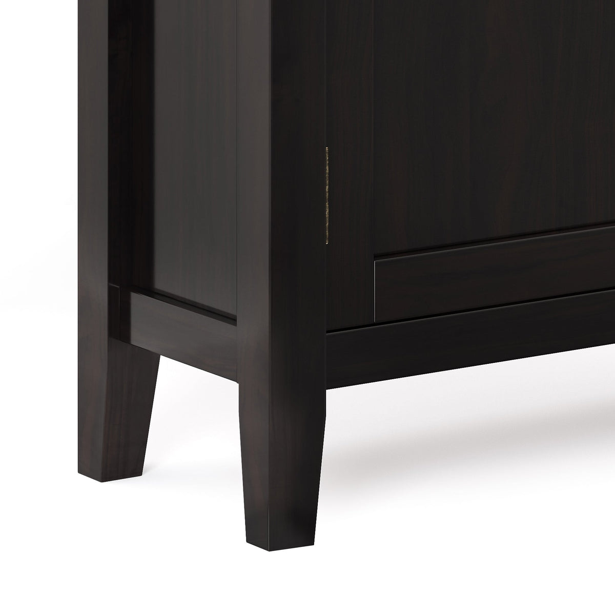 Redmond 32 Inch Wide Solid Wood Low Storage Cabinet in Hickory