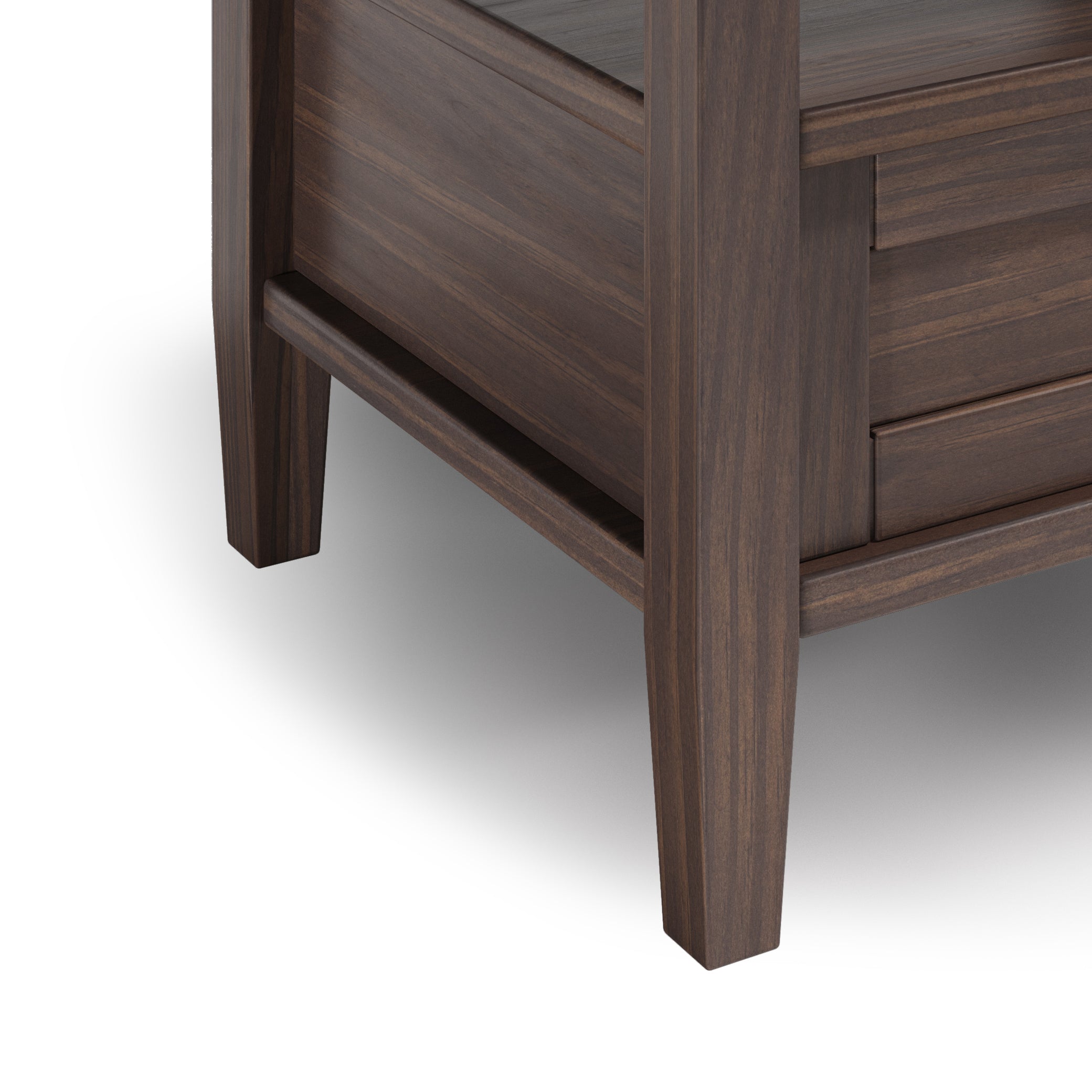 Warm Shaker Solid Wood 20 Inch Wide Transitional End Table