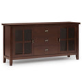 Artisan 60 Inch Wide Solid Wood Large Sideboard Buffet in Russet