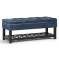 Cosmopolitan - Storage Ottoman Bench with Open Bottom - Denim