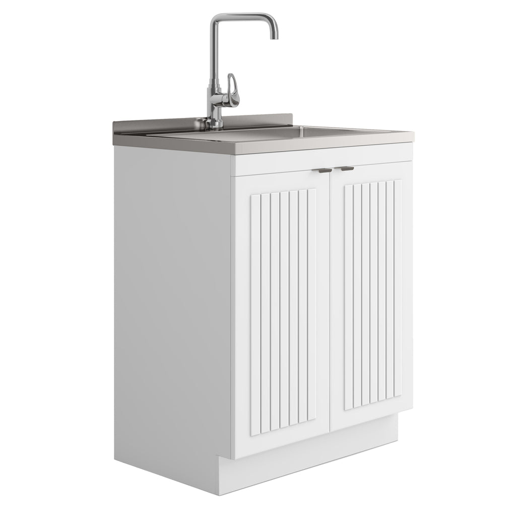 Murphy - 28" Laundry Cabinet with Faucet and Stainless Steel Sink