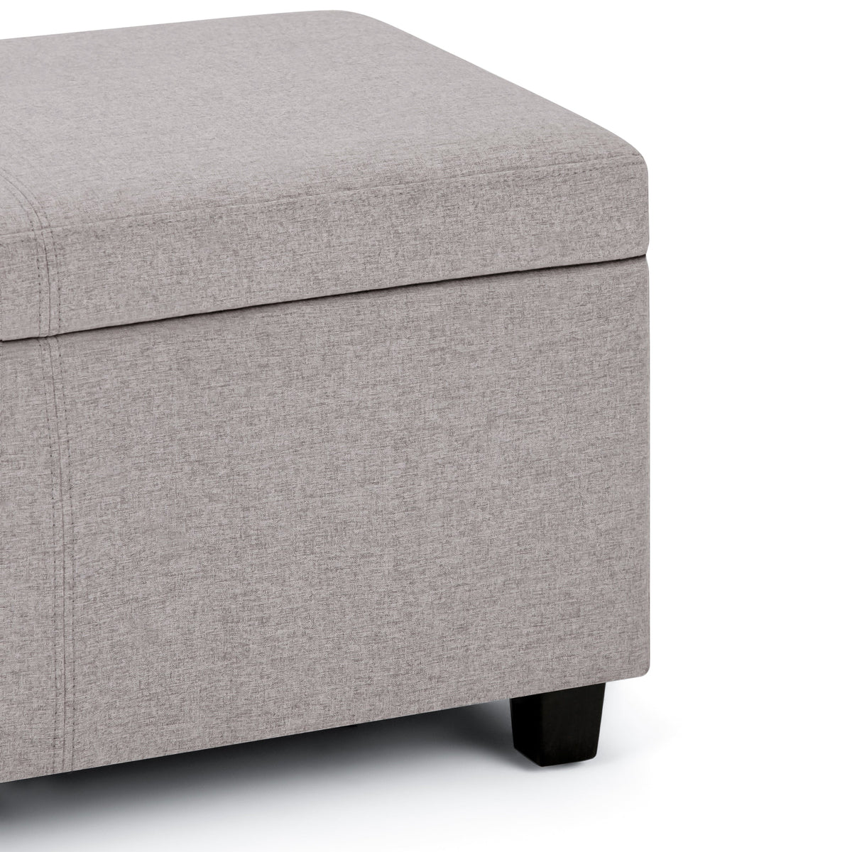 Avalon 48 Inch Wide Storage Ottoman Bench in Cloud