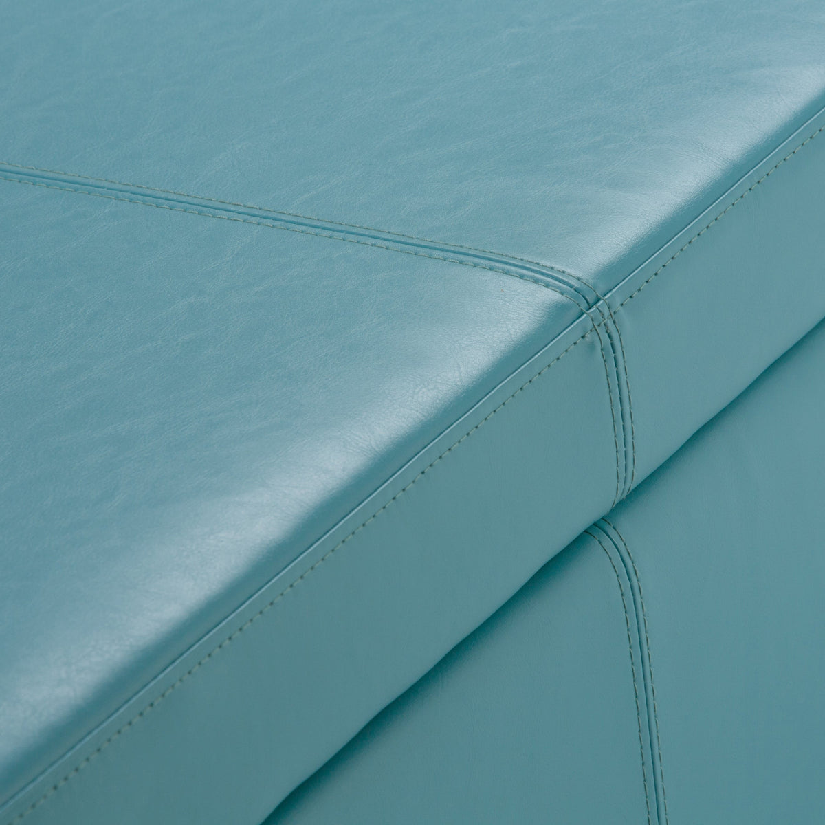 Avalon 48-Inch Wide Storage Ottoman Bench in Soft Blue