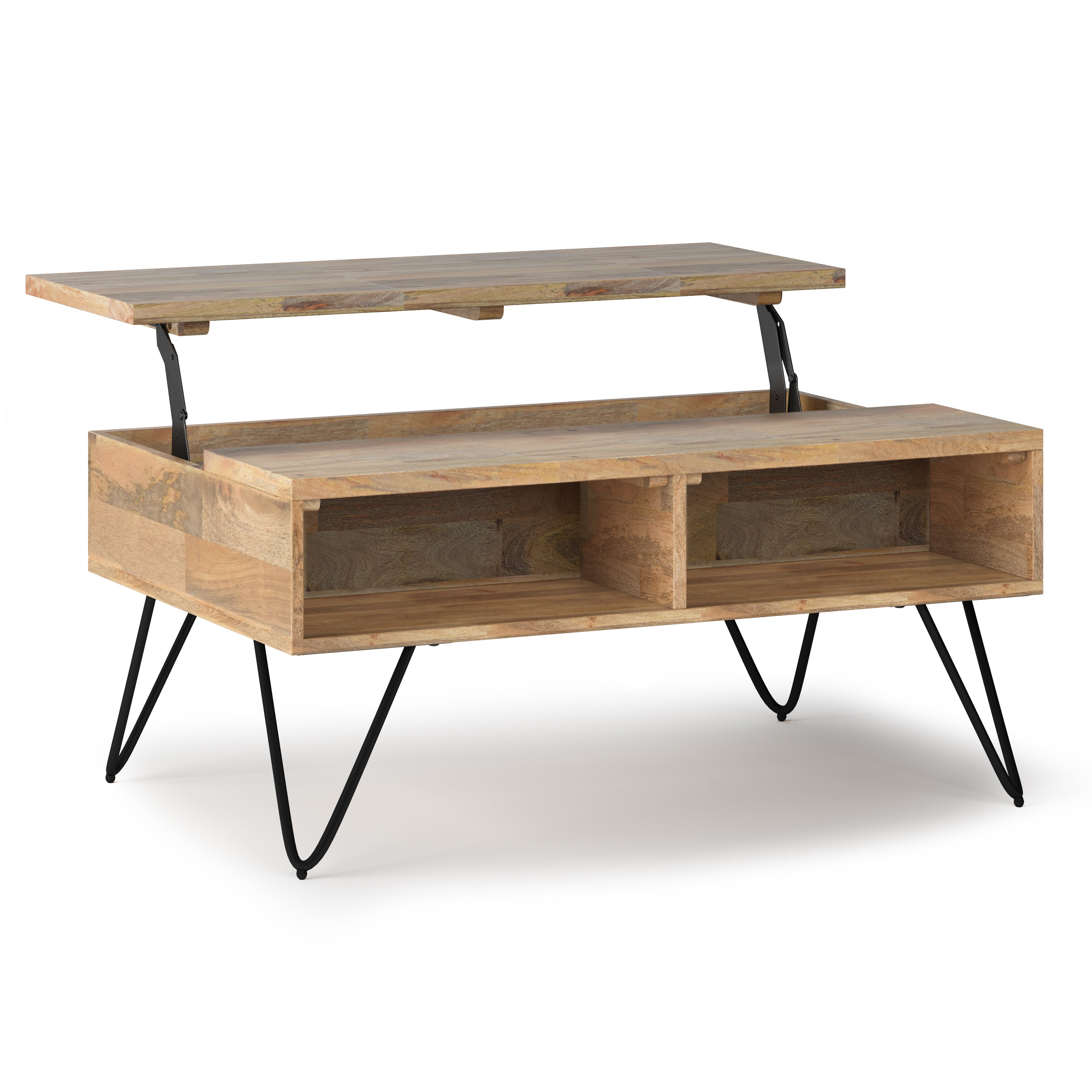 Hunter 36 Inch Wide Solid Mango Wood Small Lift Top Coffee Table