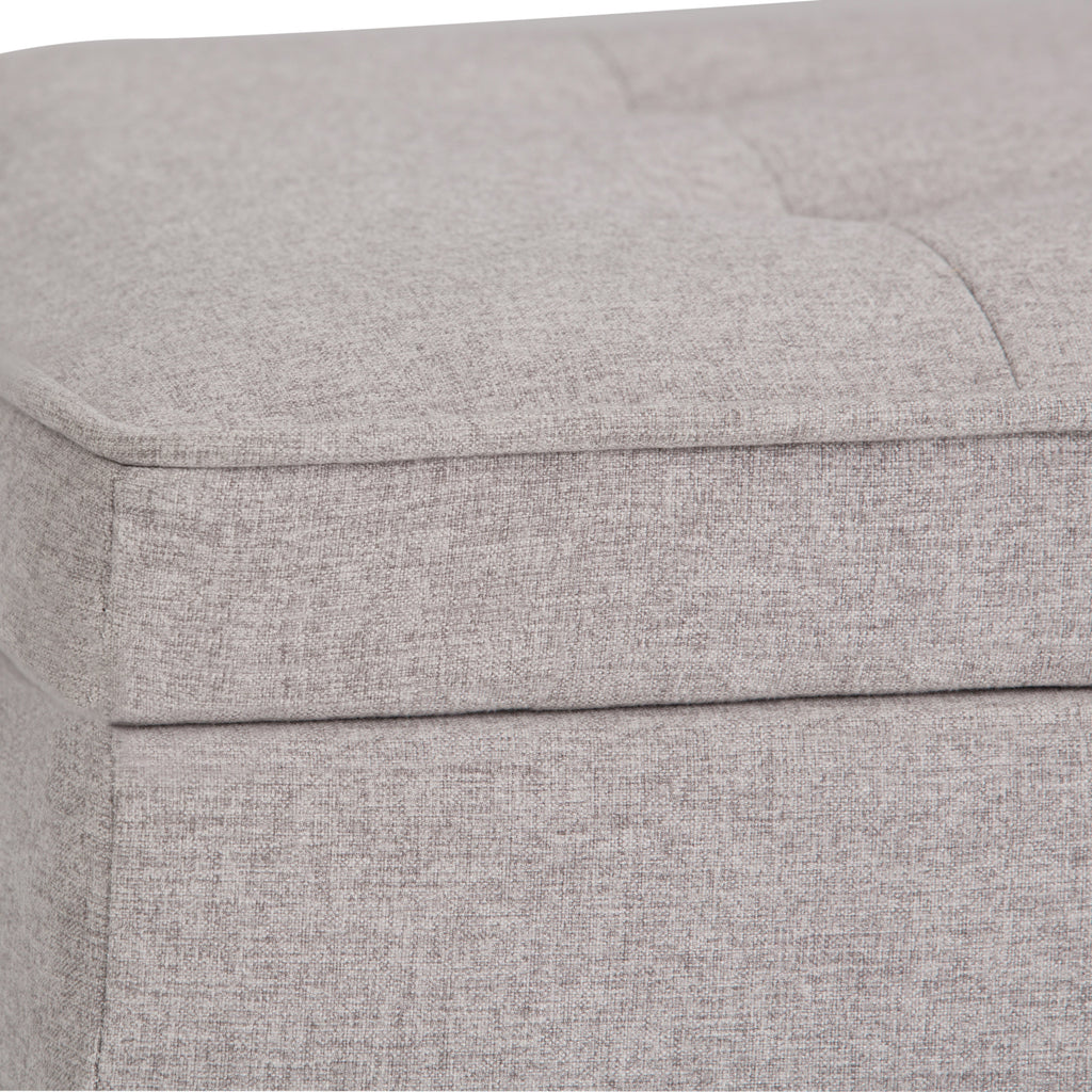 Cosmopolitan Storage Ottoman Bench with Open Bottom - Cloud