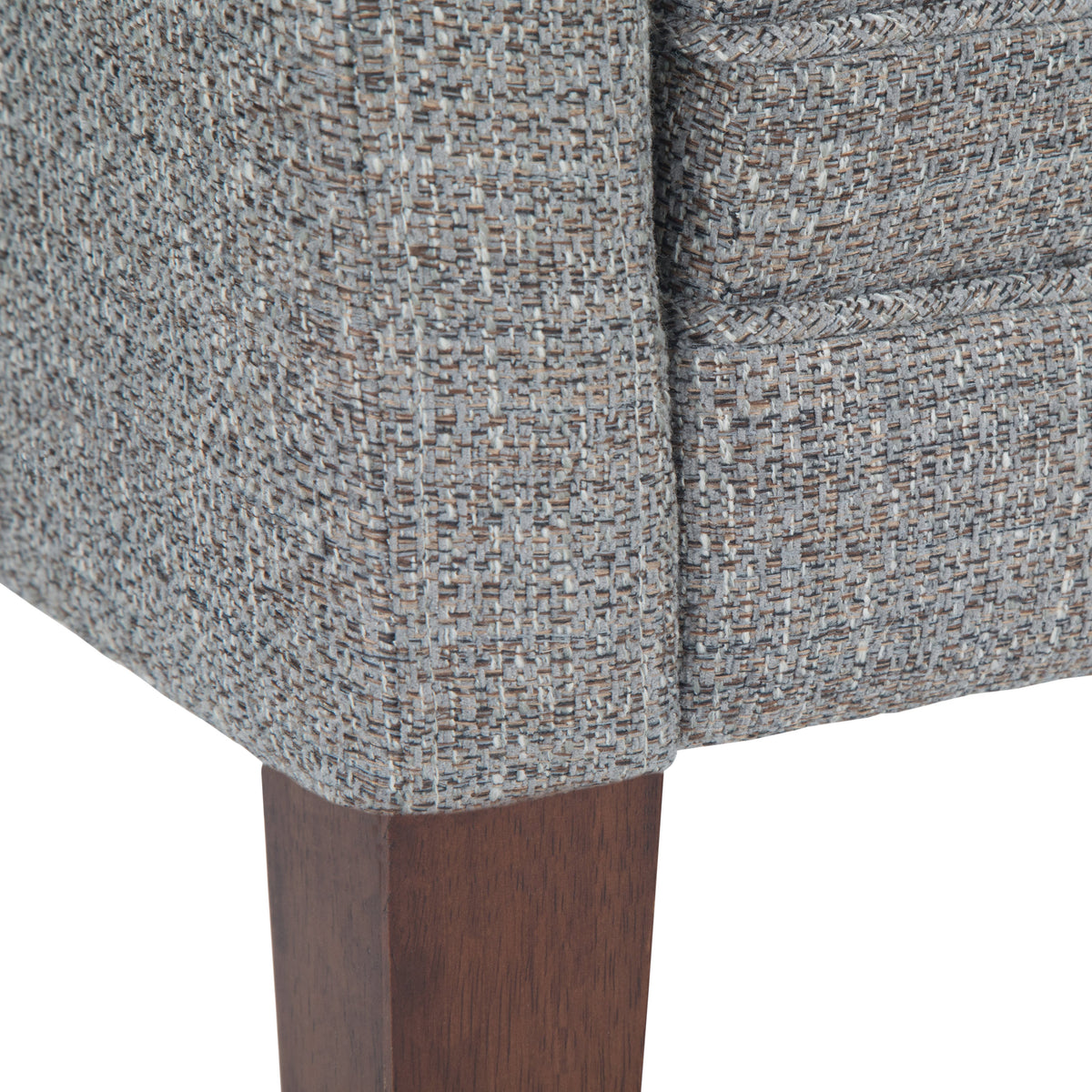 Parris 50 Inch Wide Upholstered Bench in Pebble